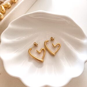 Golden Heart Earrrings