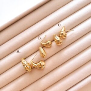 Textured Drop Earrings