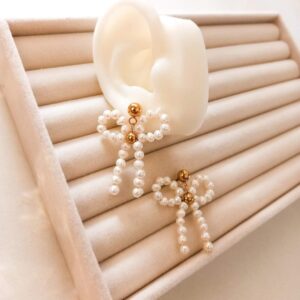 Pearl Bow Earrings