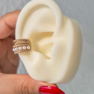 Ear Cuff Perlitas Dorado