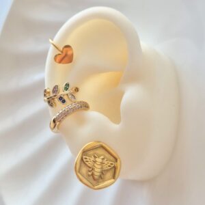 Colored Leaves Ear Cuff