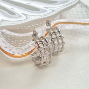 Silver Wafer Earrings