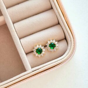Aretes Verde Esmeralda