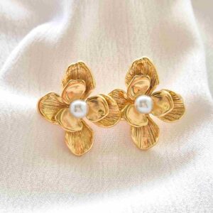 Arete Flor con Perla